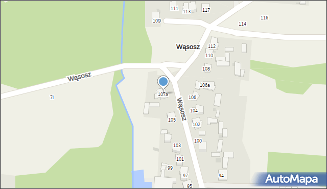 Wąsosz, Wąsosz, 107a, mapa Wąsosz