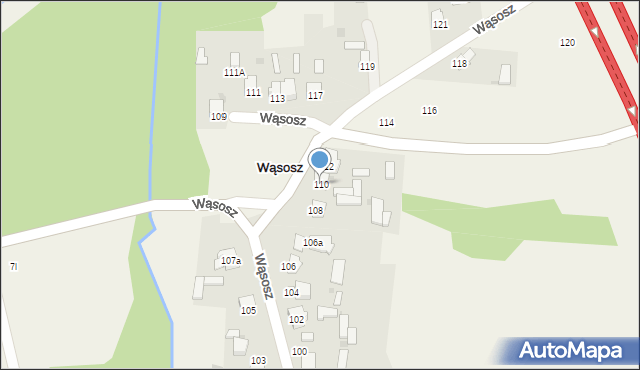 Wąsosz, Wąsosz, 110, mapa Wąsosz