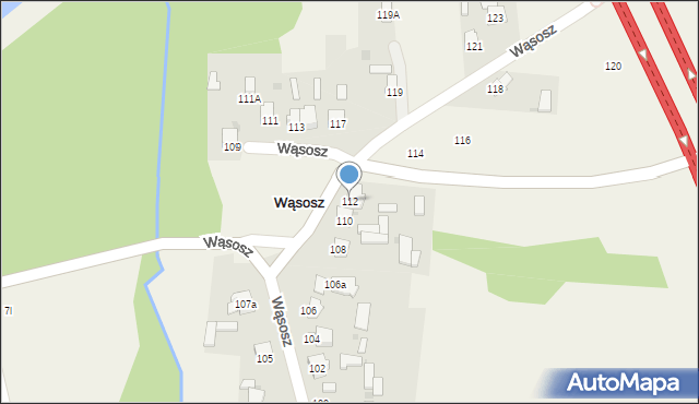 Wąsosz, Wąsosz, 112, mapa Wąsosz