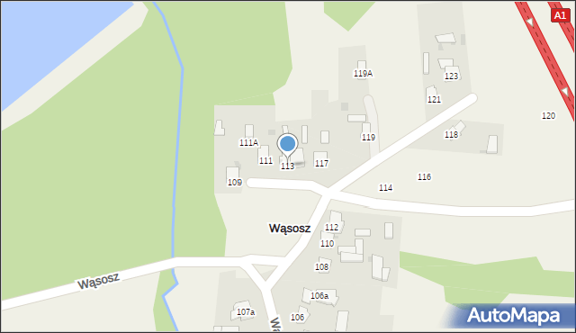 Wąsosz, Wąsosz, 113, mapa Wąsosz