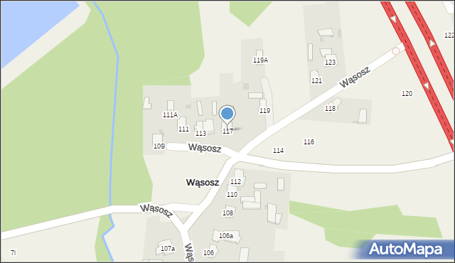 Wąsosz, Wąsosz, 117, mapa Wąsosz