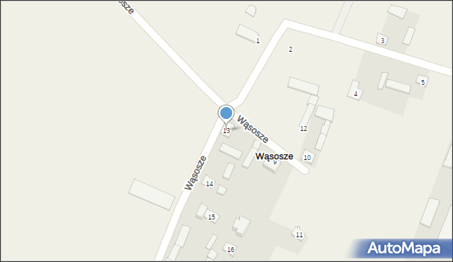 Wąsosze, Wąsosze, 13, mapa Wąsosze