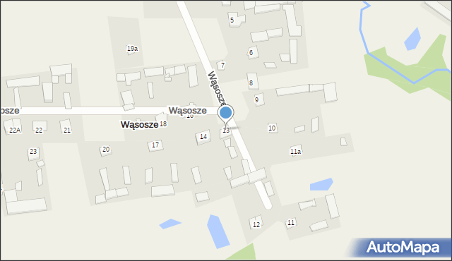 Wąsosze, Wąsosze, 13, mapa Wąsosze