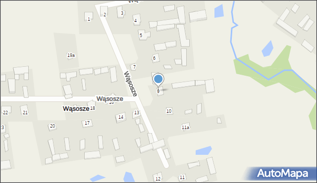 Wąsosze, Wąsosze, 9, mapa Wąsosze