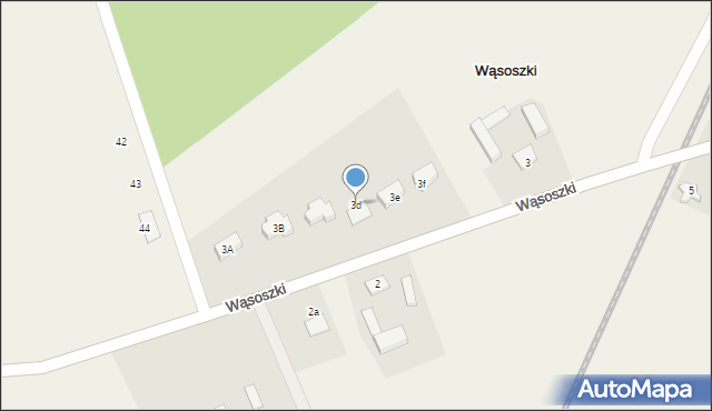 Wąsoszki, Wąsoszki, 3d, mapa Wąsoszki