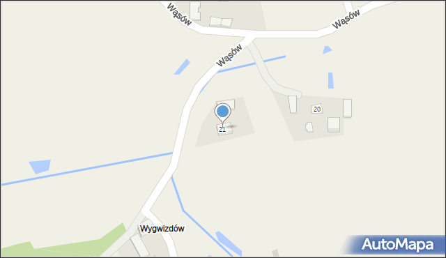 Wąsów, Wąsów, 21, mapa Wąsów