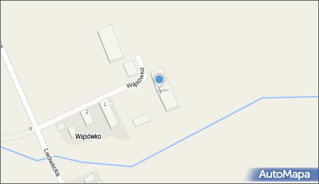 Wąsówko, Wąsówko, 3, mapa Wąsówko