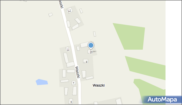 Waszki, Waszki, 10, mapa Waszki