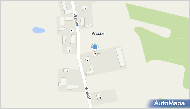 Waszki, Waszki, 5, mapa Waszki