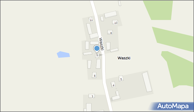 Waszki, Waszki, 7, mapa Waszki