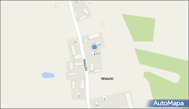 Waszki, Waszki, 8, mapa Waszki