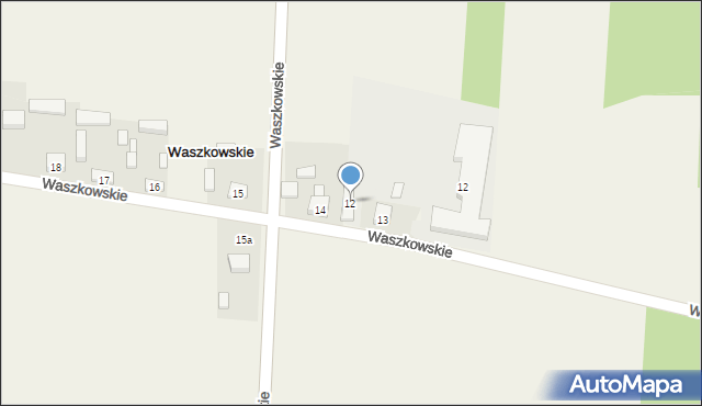 Waszkowskie, Waszkowskie, 12, mapa Waszkowskie