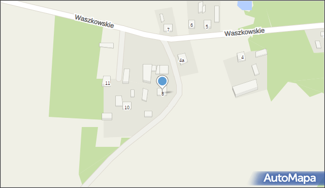 Waszkowskie, Waszkowskie, 8, mapa Waszkowskie