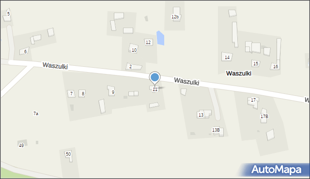 Waszulki, Waszulki, 11, mapa Waszulki