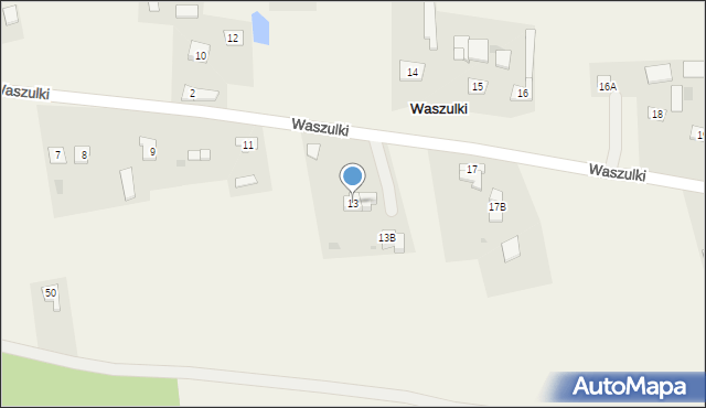 Waszulki, Waszulki, 13, mapa Waszulki