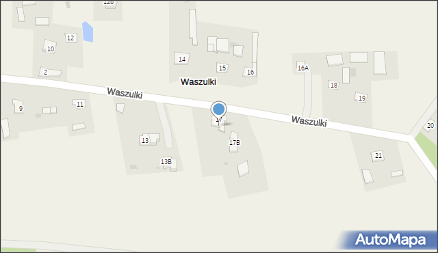 Waszulki, Waszulki, 17a, mapa Waszulki