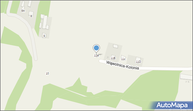 Wąwolnica, Wąwolnica-Kolonia, 11a, mapa Wąwolnica