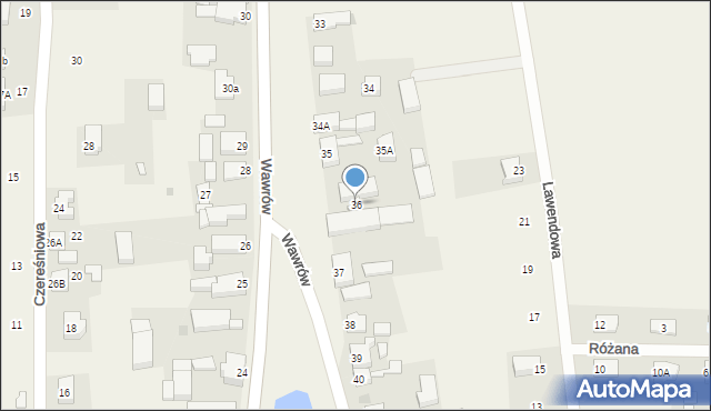 Wawrów, Wawrów, 36, mapa Wawrów