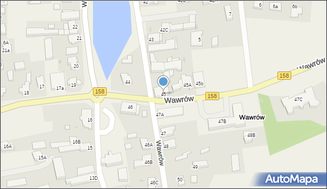 Wawrów, Wawrów, 45, mapa Wawrów