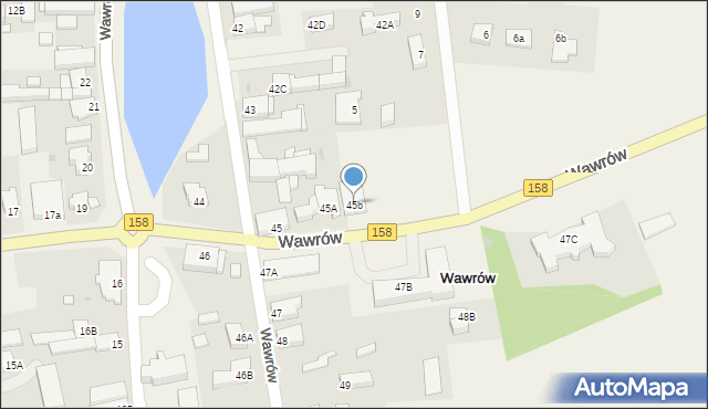 Wawrów, Wawrów, 45b, mapa Wawrów