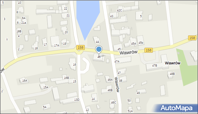 Wawrów, Wawrów, 46, mapa Wawrów