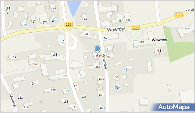 Wawrów, Wawrów, 46A, mapa Wawrów