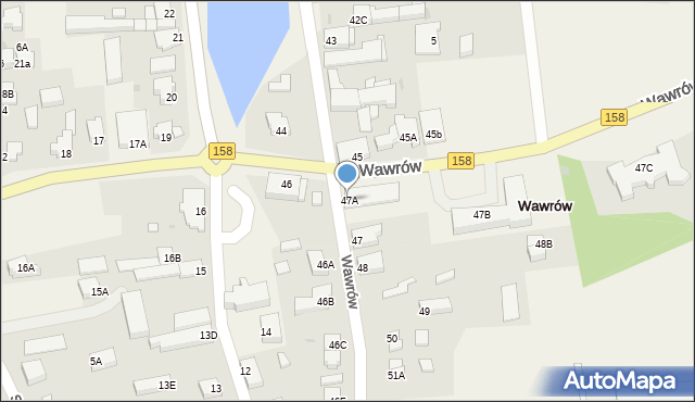 Wawrów, Wawrów, 47A, mapa Wawrów