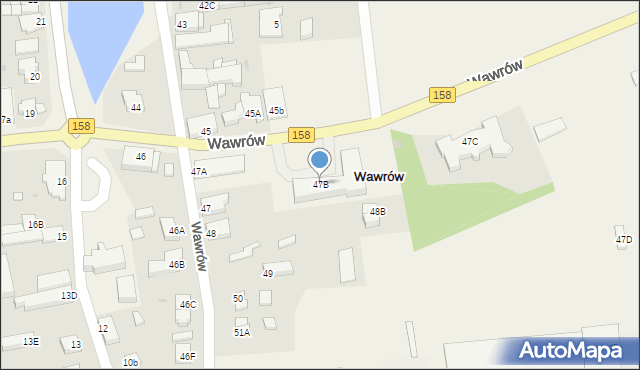 Wawrów, Wawrów, 47B, mapa Wawrów