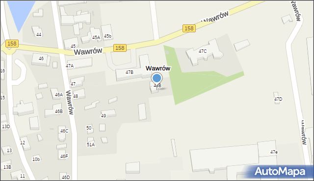 Wawrów, Wawrów, 48C, mapa Wawrów