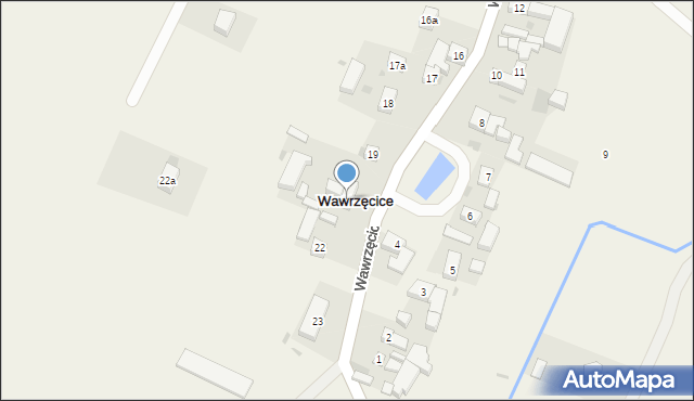 Wawrzęcice, Wawrzęcice, 21, mapa Wawrzęcice