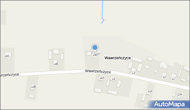 Wawrzeńczyce, Wawrzeńczyce, 14C, mapa Wawrzeńczyce