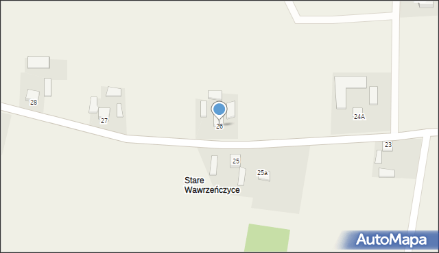 Wawrzeńczyce, Wawrzeńczyce, 26, mapa Wawrzeńczyce