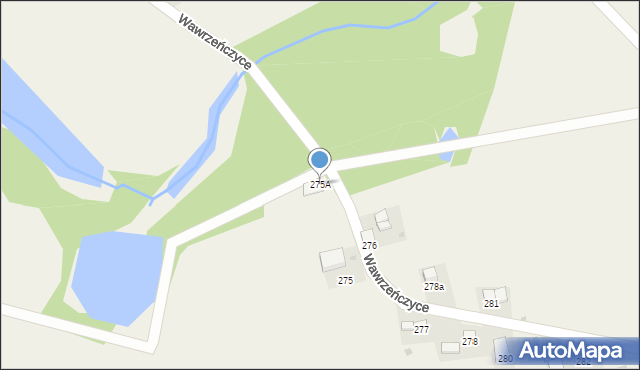 Wawrzeńczyce, Wawrzeńczyce, 275A, mapa Wawrzeńczyce