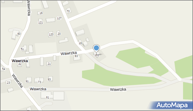 Wawrzka, Wawrzka, 101, mapa Wawrzka