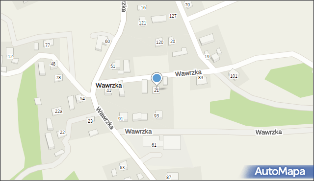 Wawrzka, Wawrzka, 21, mapa Wawrzka