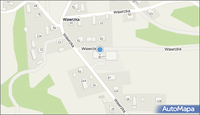 Wawrzka, Wawrzka, 61, mapa Wawrzka