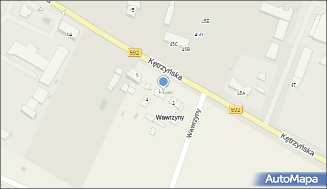 Wawrzyny, Wawrzyny, 1a, mapa Wawrzyny