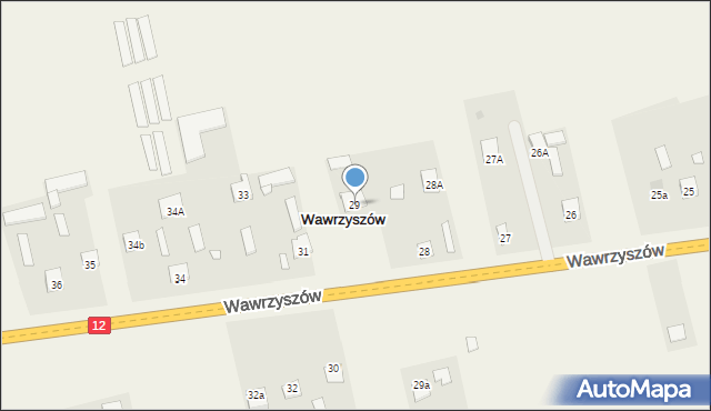 Wawrzyszów, Wawrzyszów, 29, mapa Wawrzyszów