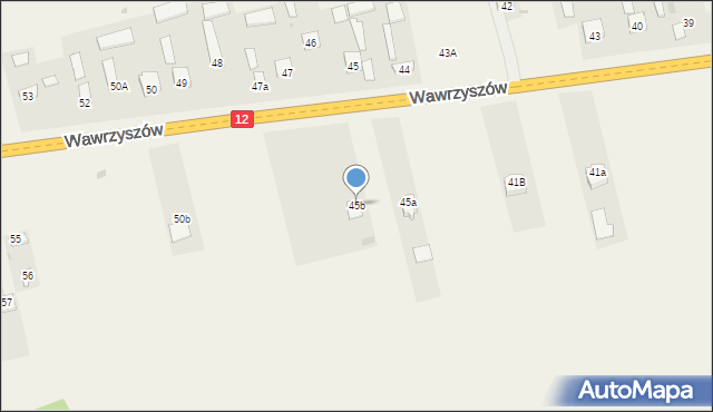 Wawrzyszów, Wawrzyszów, 45b, mapa Wawrzyszów