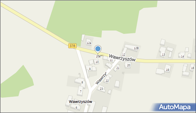 Wawrzyszów, Wawrzyszów, 10a, mapa Wawrzyszów