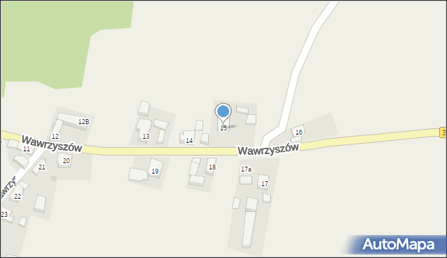 Wawrzyszów, Wawrzyszów, 15, mapa Wawrzyszów