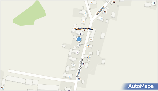 Wawrzyszów, Wawrzyszów, 5, mapa Wawrzyszów