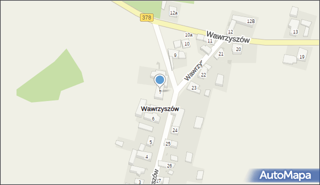 Wawrzyszów, Wawrzyszów, 7, mapa Wawrzyszów