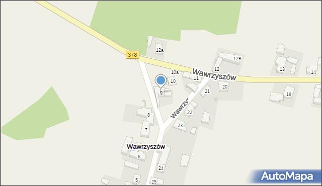 Wawrzyszów, Wawrzyszów, 9, mapa Wawrzyszów