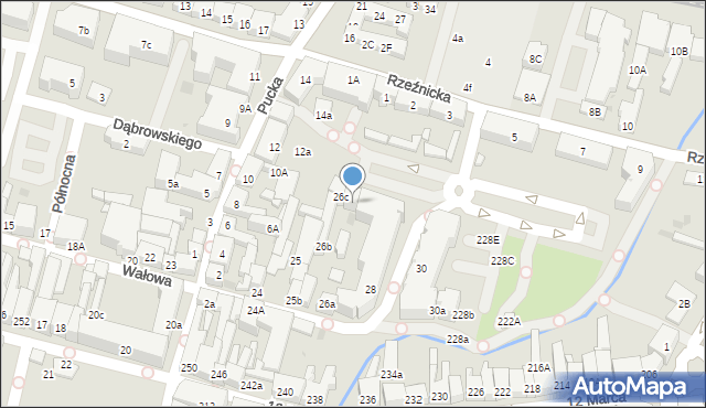 Wejherowo, Wałowa, 26e, mapa Wejherowo