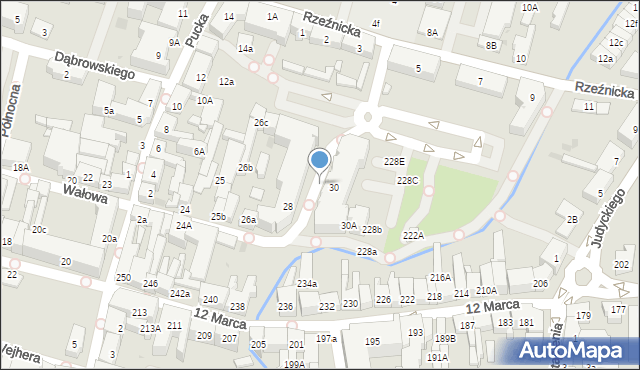 Wejherowo, Wałowa, 30b/40, mapa Wejherowo