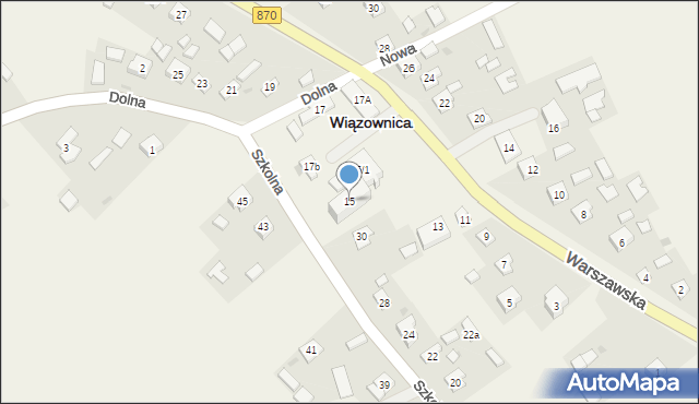 Wiązownica, Warszawska, 15, mapa Wiązownica