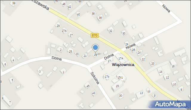 Wiązownica, Warszawska, 19, mapa Wiązownica