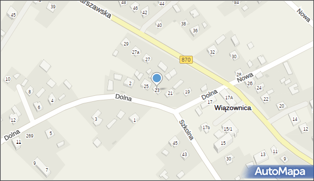 Wiązownica, Warszawska, 23, mapa Wiązownica