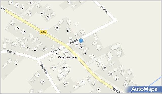 Wiązownica, Warszawska, 24, mapa Wiązownica